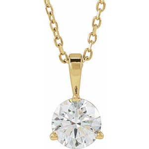 14K Yellow Gold 5/8 CTW Lab-Grown Diamond 18" Necklace