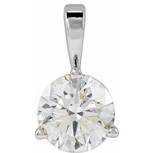 Sterling Silver 5/8 CT Lab-Grown Diamond Pendant