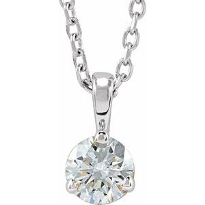 Platinum 1/4 CTW Natural Diamond 18" Necklace