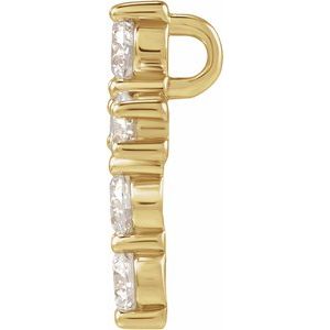 14K Yellow Gold 1/2 CTW Lab-Grown Diamond Pendant