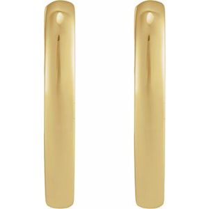 14K Yellow Gold Hinged 20 mm Hoop Earrings