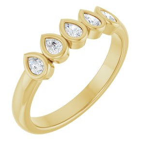14K Yellow Gold 3/8 CTW Natural Diamond Anniversary Band