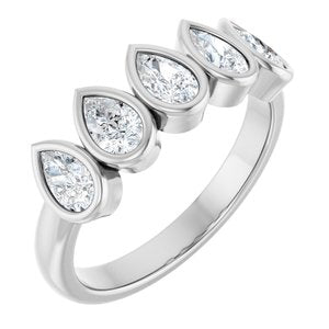 14K White Gold 1 CTW Lab-Grown Diamond Anniversary Band