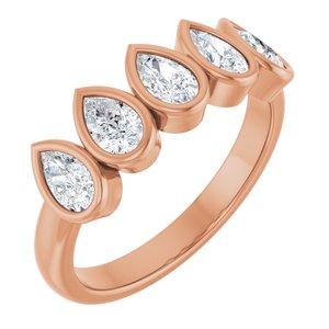 14K Rose Gold 1 CTW Natural Diamond Anniversary Band
