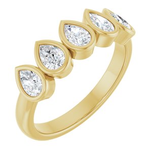 14K Yellow Gold 3/4 CTW Lab-Grown Diamond Anniversary Band