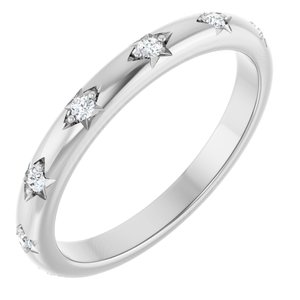 Platinum 1/8 CTW Natural Diamond Anniversary Band