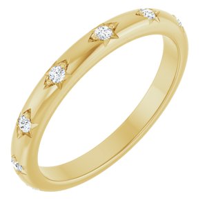 14K Yellow Gold 1/8 CTW Lab-Grown Diamond Anniversary Band
