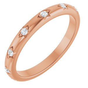 14K Rose Gold 1/8 CTW Lab-Grown Diamond Anniversary Band