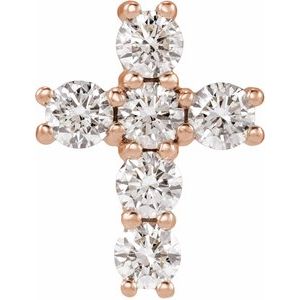 14K Rose Gold 3/4 CTW Lab-Grown Diamond Pendant