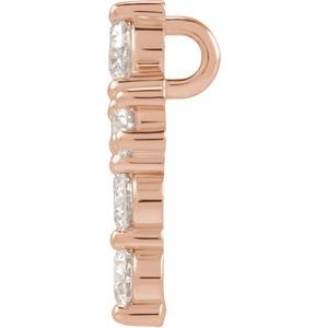 14K Rose Gold 3/4 CTW Lab-Grown Diamond Pendant