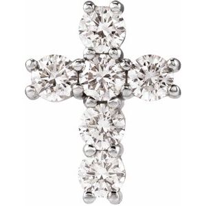 14K White Gold 9/10 CTW Lab-Grown Diamond Pendant