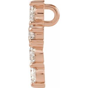 14K Rose Gold 9/10 CTW Lab-Grown Diamond Pendant