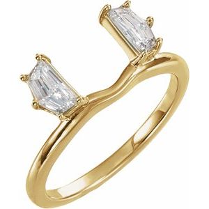 14K Yellow Gold 1/2 CTW Lab-Grown Diamond Wrap-Style Ring Enhancer