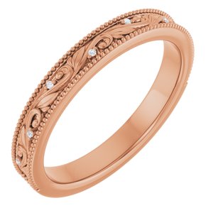 14K Rose Gold .02 CTW Lab-Grown Diamond Band Size 10