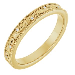 14K Yellow Gold .02 CTW Lab-Grown Diamond Band Size 10