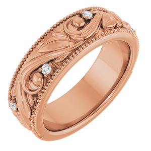 14K Rose Gold .06 CTW Lab-Grown Diamond Band Size 7