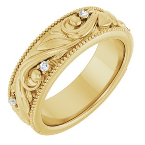 14K Yellow Gold .06 CTW Lab-Grown Diamond Band Size 7