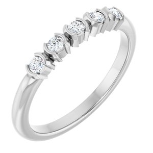 14K White Gold 1/6 CTW Natural Diamond Anniversary Band