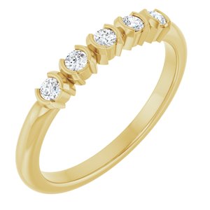 14K Yellow Gold 1/6 CTW Natural Diamond Anniversary Band