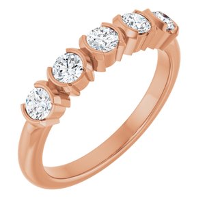 14K Rose Gold 1/2 CTW Lab-Grown Diamond Anniversary Band