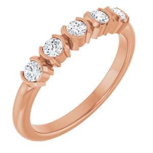 14K Rose Gold 1/3 CTW Natural Diamond Anniversary Band