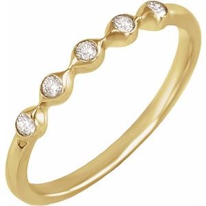 14K Yellow Gold 1/8 CTW Lab-Grown Diamond Anniversary Band