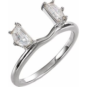 14K White Gold 1/2 CTW Lab-Grown Diamond Wrap-Style Ring Enhancer