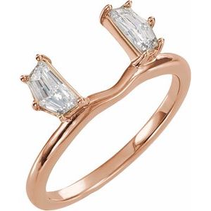 14K Rose Gold 1/2 CTW Lab-Grown Diamond Wrap-Style Ring Enhancer