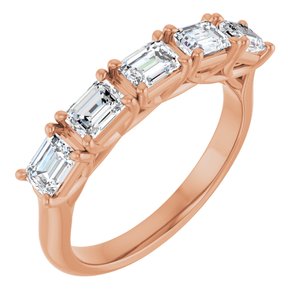 14K Rose Gold 1 1/4 CTW Natural Diamond Anniversary Band