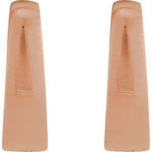 14K Rose Gold Hinged  15 mm Hoop Earring