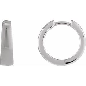 Sterling Silver Hinged  15 mm Hoop Earring