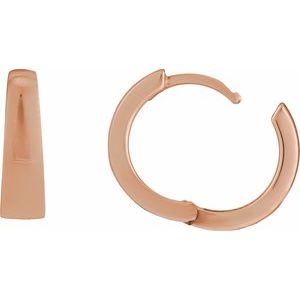 14K Rose Gold Hinged  15 mm Hoop Earring
