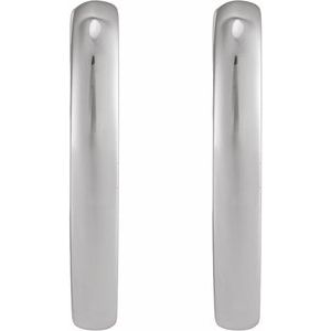 Sterling Silver Hinged 20 mm Hoop Earrings