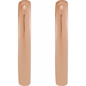 14K Rose Gold Hinged 20 mm Hoop Earrings