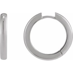 Sterling Silver Hinged 20 mm Hoop Earrings