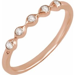 14K Rose Gold 1/8 CTW Lab-Grown Diamond Anniversary Band