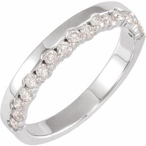 Platinum 3/8 CTW Lab-Grown Diamond Anniversary Band