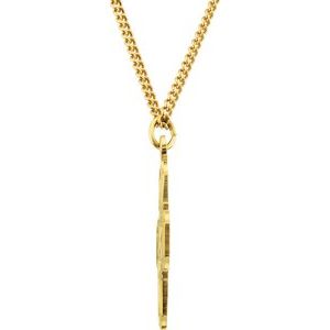 24K Yellow Gold-Plated Sterling Silver Four-Way Cross 24" Necklace