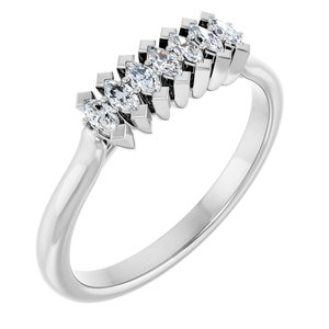 14K White Gold 1/4 CTW Natural Diamond Anniversary Band