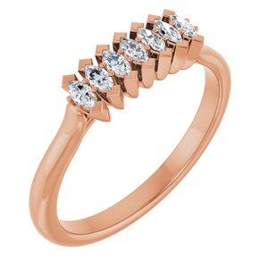 14K Rose Gold 1/4 CTW Natural Diamond Anniversary Band