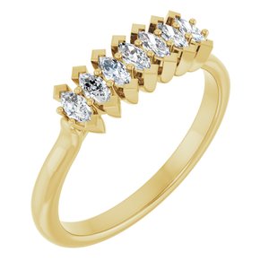 14K Yellow Gold 1/3 CTW Natural Diamond Anniversary Band