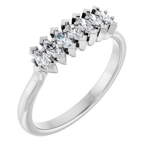 14K White Gold 1/3 CTW Natural Diamond Anniversary Band