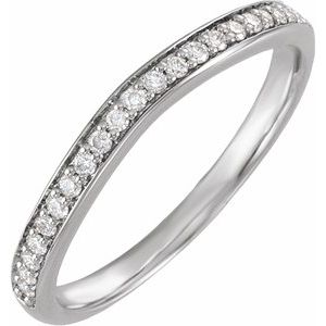14K White Gold 1/6 CTW Natural Diamond Anniversary Band