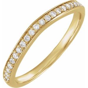 14K Yellow Gold 1/6 CTW Lab-Grown Diamond Anniversary Band