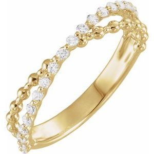 14K Yellow Gold 1/4 CTW Natural Diamond Anniversary Band