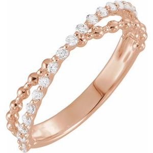 14K Rose Gold 1/4 CTW Lab-Grown Diamond Anniversary Band