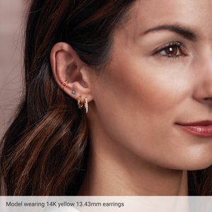Sterling Silver Spike 17 mm Hoop Earring