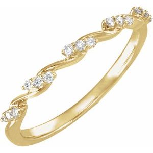 14K Yellow Gold 1/8 CTW Natural Diamond Anniversary Band