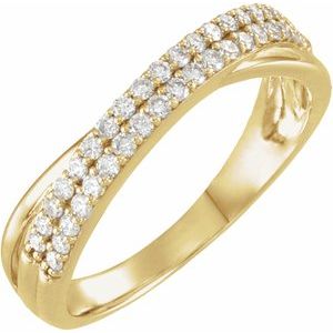 14K Yellow Gold 1/3 CTW Lab-Grown Diamond Anniversary Band