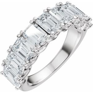 Platinum 3 3/4 CTW Natural Diamond Anniversary Band